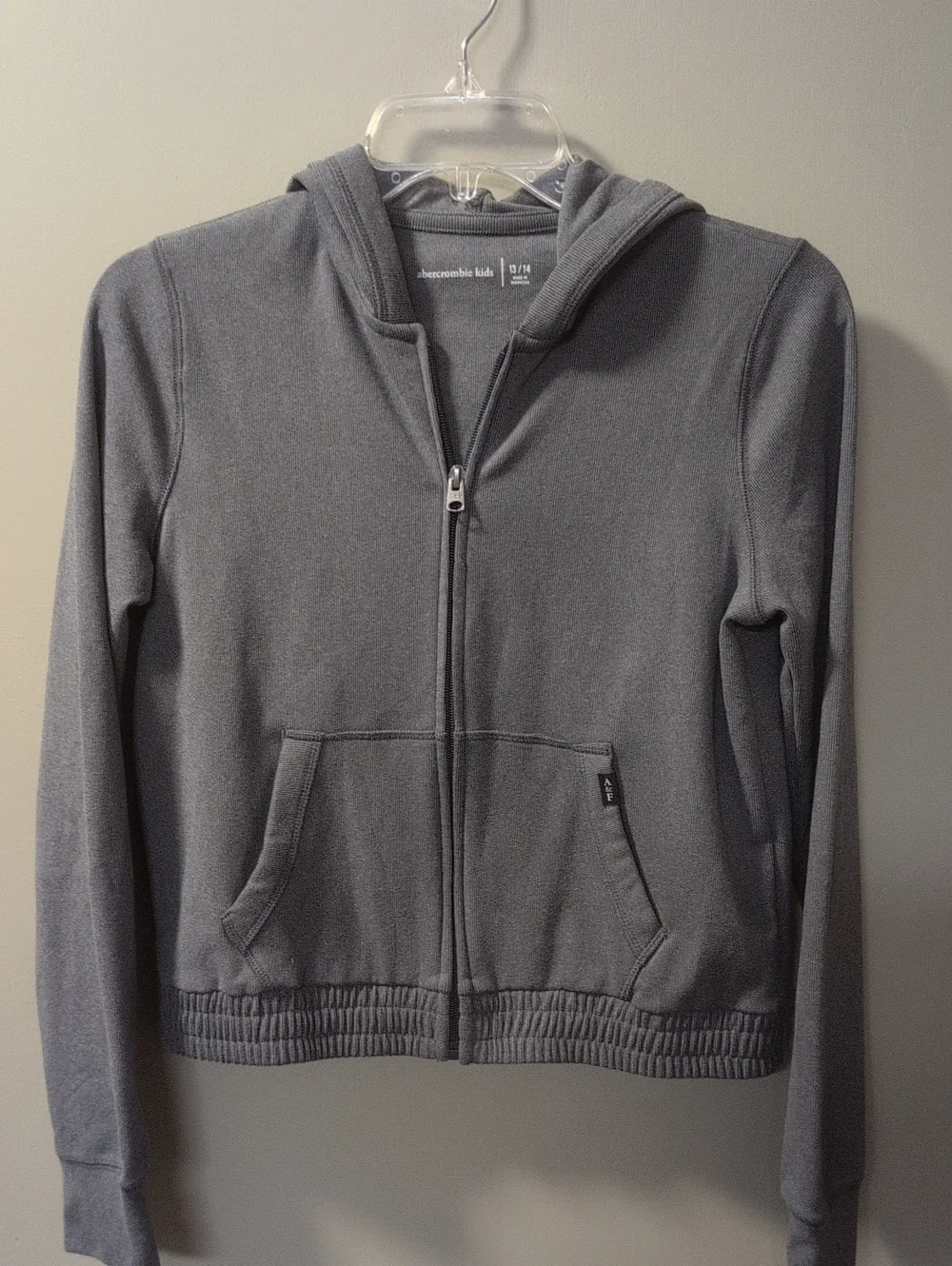 abercrombie kids Charcoal Gray Hooded Zip Jacket
